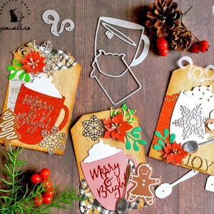 Insert coffee cup card Metal Cutting Dies Stencils for DIY Scrapbooking/album Decorative Embossing DIY Paper Cards