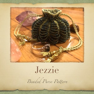 Jezzie Perlen Geldbörse MUSTER NUR Größe 11 Rocailles Gestrickte Miniatur Tasche für Zahnfeen Kristalle Schmuck oder einen Parfümbeutel
