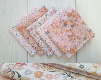 Washable and reusable cotton fabric handkerchiefs 100% cotton