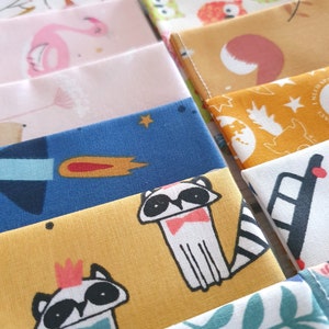 Small handkerchiefs in zero waste washable cotton fabric Surprise pack image 5