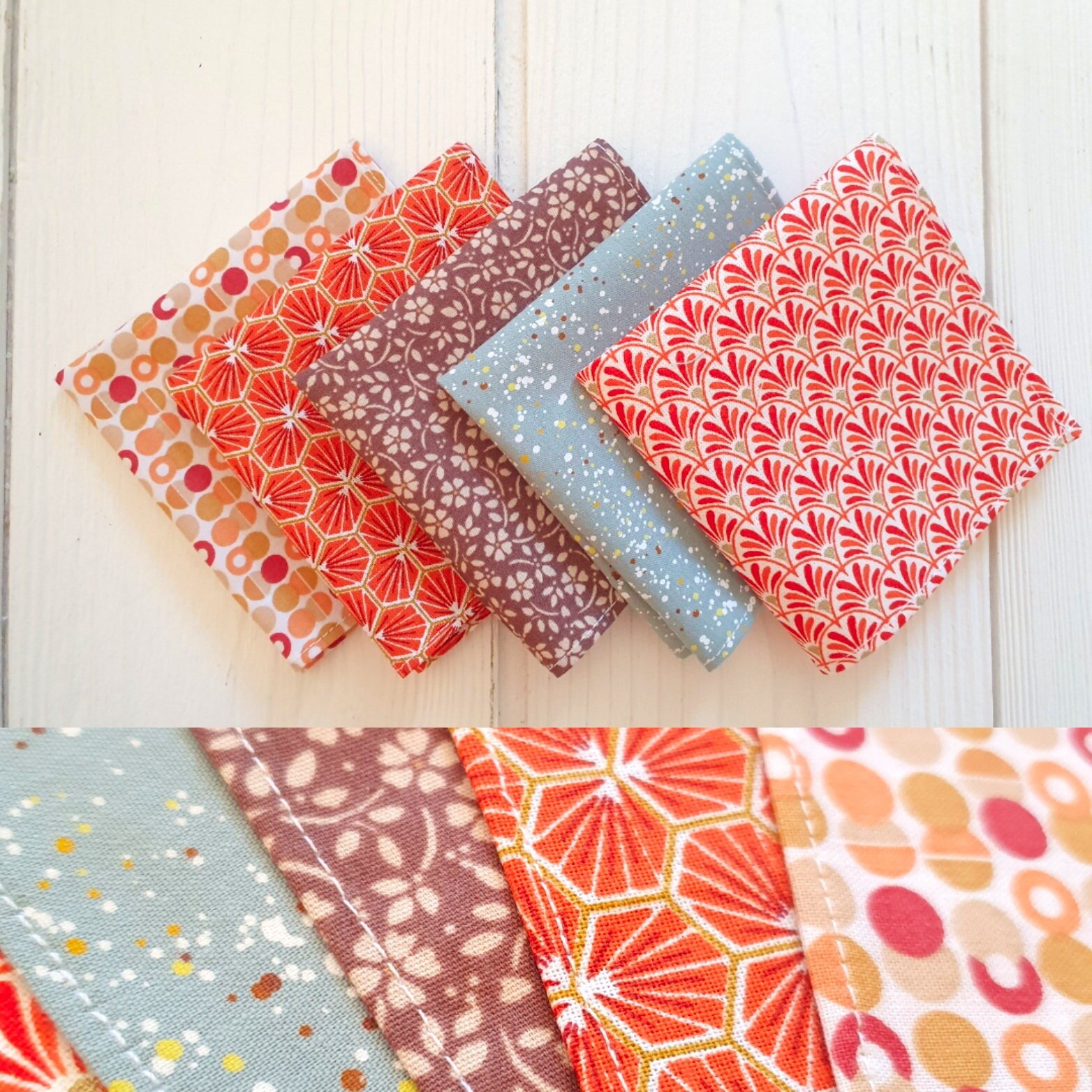 Zero waste washable and reusable cotton fabric handkerchiefs