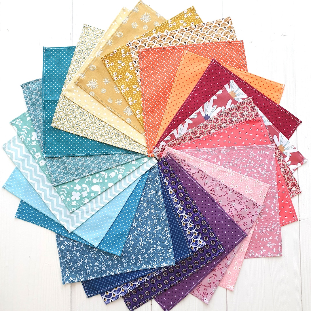 Lot De 12 Mouchoirs En Tissu Réutilisables 40x40 Cm - 100% Coton Doux - Lavables - Neuf Avec Étiquettes