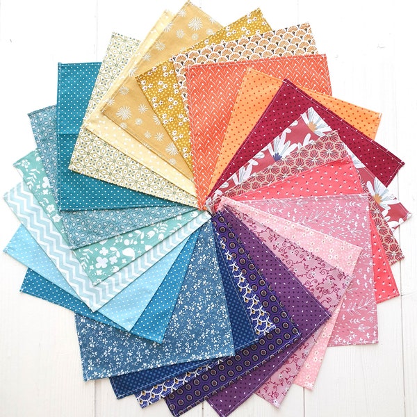 Small handkerchiefs in zero waste washable cotton fabric - Surprise pack!