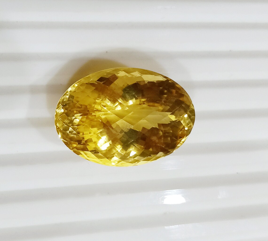 Natural Genuine Honey Quartz 64.10 cts Oval Shape Cut Etsy