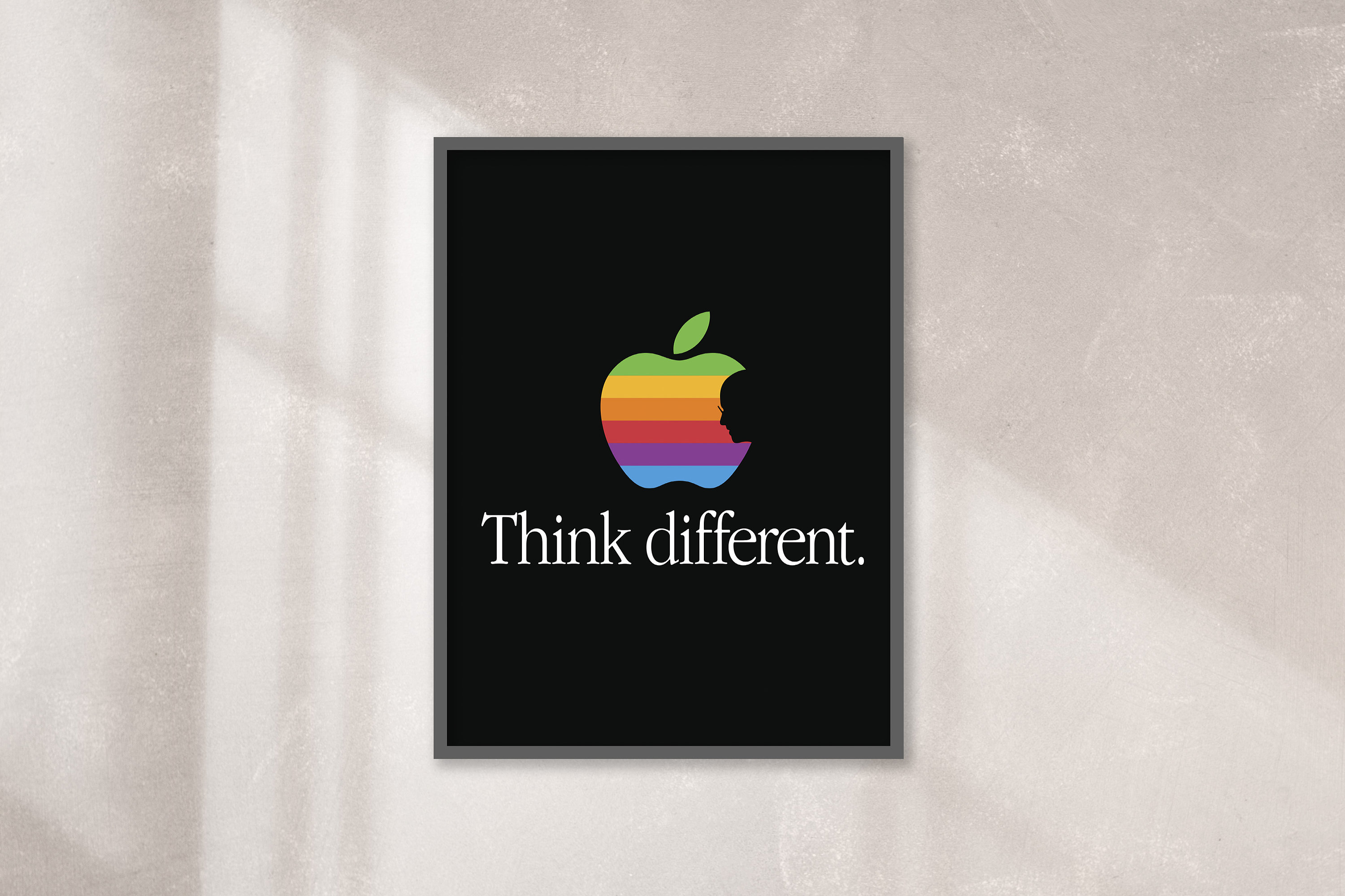Apple Logo Poster Steve Jobs Face Apple Logo Programmer Etsy