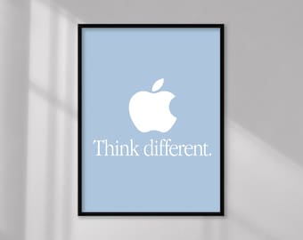Think Different Apple Poster | Etsy