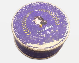 Unused Snow White Face Powder Sealed, Topaz Tan, Antique Vintage Snow White Products Co