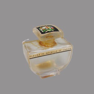 Caron  Fleurs de Rocaille Empty Perfume Bottle, Vintage Vanity