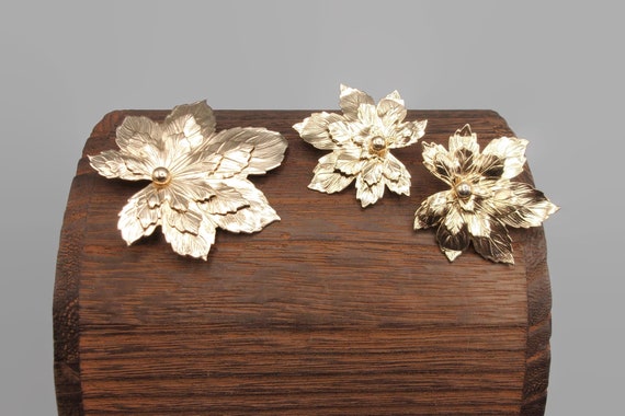 Sarah Coventry Golden Maple Brooch Earrings Set, … - image 2