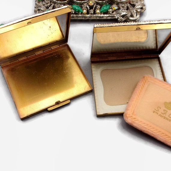 2 Sam Fink Compacts and Lipstick Holder, Jeweled … - image 7