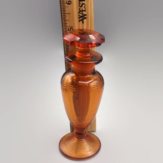 Antique Cambridge Perfume Bottle #198 Dark Amberg… - image 8