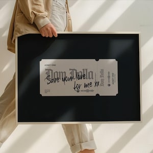 Dom Dolla - Sparen Up | Dom Doll Merch | Musik Poster | Retro Ticket Druck | Musik-Liebhaber-Geschenke | Musik Poster aus Deutschland | Dom Dolla Album-Poster