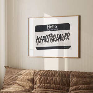 Heartbreaker Poster – Trendy Wall Art, Minimalist Room Decor, Cool Apartment Print, College Dorm Prints, Modern Home Decor