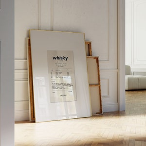 Póster de cóctel Whisky Sour / Receta de cóctel / Póster de cóctel de autor / Whisky Sour / Decoración de carrito de bar / Tarjeta de receta / Regalo de camarero