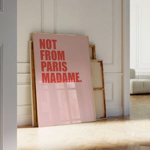 Nie z Paryża, Madam | Wydruk Londyn | Wydruk Miasto | Wydruk Cytat | Pobieranie cyfrowe | Modna sztuka ścienna | Modny wydruk