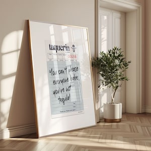 Impresión con frase divertida sobre tequila: Arte de la cuenta de cliente de una taquería (descarga digital)