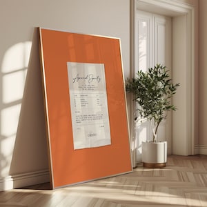 Póster de cóctel Aperol Spitzer / Receta de cóctel / Cóctel de autor / Cuenta de restaurante / Decoración de carrito de bar / Tarjeta de receta / Regalo de barman