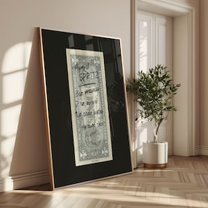 Aperol Spritz Print | Wydruk fizyczny | Charakterystyczne drinki, plakaty koktajlowe, sztuka ścienna do jadalni, wystrój baru | autorstwa PercyStudioT