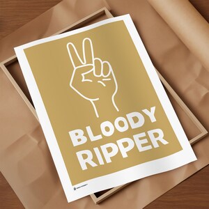 Impression d'argot australien Bloody Ripper : typographie moderne Mid-Century (téléchargement numérique)