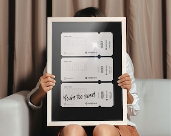 Hozier - Album Poster | Hozier Poster | Music Poster | Retro Ticket Print | Gifts for Music Lovers | UK Music Poster | Hozier Too Sweet
