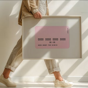 Necesito dinero para Birkin / Tengo que tener una impresión exitosa / Impresión de oficina divertida / Impresión exitosa / Póster de meme / Tarjeta de crédito / PercyStudioTM