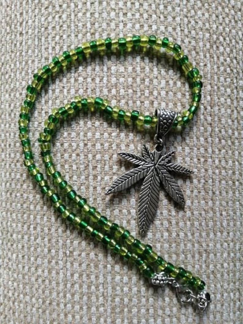 Mary Jane Green Beaded Necklace