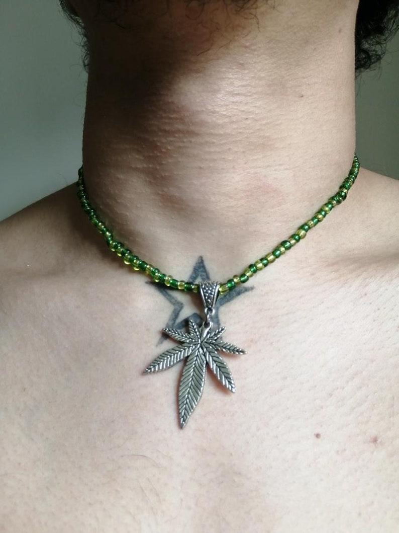 Mary Jane Green Beaded Necklace