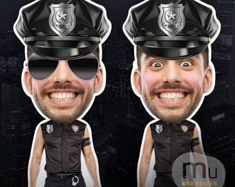 Decorazioni per cupcake personalizzate con tema poliziotta sexy, decorazioni personalizzate per addio al nubilato e addio al nubilato (download digitale)