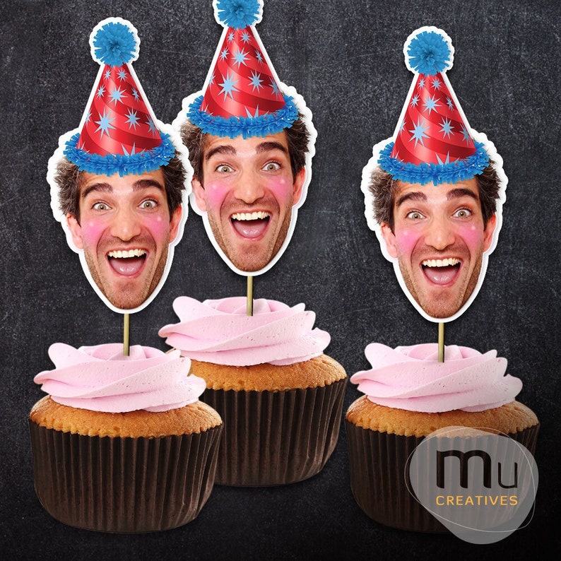 Photo Cupcake Toppers Custom Cupcake Toppers Personalised Etsy Australia