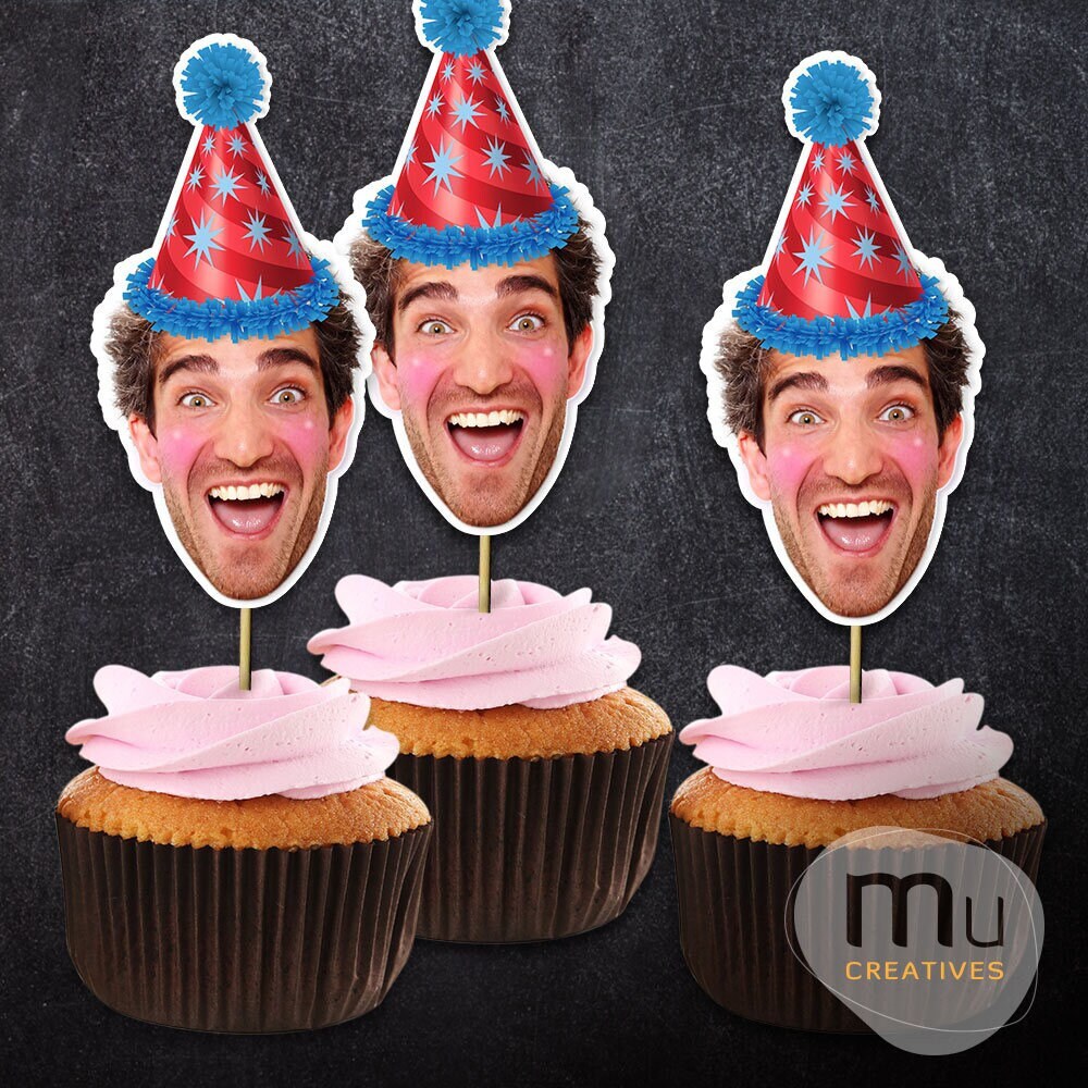 Photo Cupcake Toppers Custom Cupcake Toppers Personalised Etsy Australia