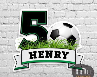 Print-It-Yourself (Digital Copy), Custom  Soccer Logo, Personalised Printable Football Backdrop Banner, Sports party Decor