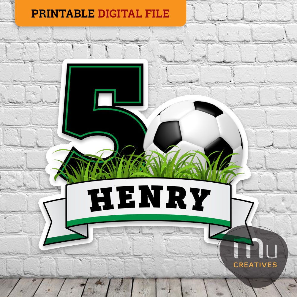 Print-It-Yourself (Digitale Kopie), Benutzerdefiniertes Fußball-Logo, personalisierte bedruckbare Fußball-Backdrop-Banner, Sport-Party-Dekor