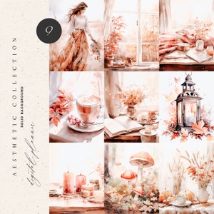Aquarel achtergronden - Stickers Clipart - Digitale Planners - Digitale Papers - Kaarten Clipart - Herfst Achtergronden - Social Media Clipart-Herfst