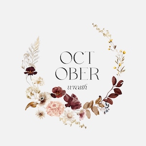 Aquarelle d’automne Couronne Clipart -Clipart d’automne -Aquarelle d’automne - Clipart de couronne - Clipart de mariage - Clipart floral - Clipart d’aquarelle d’automne