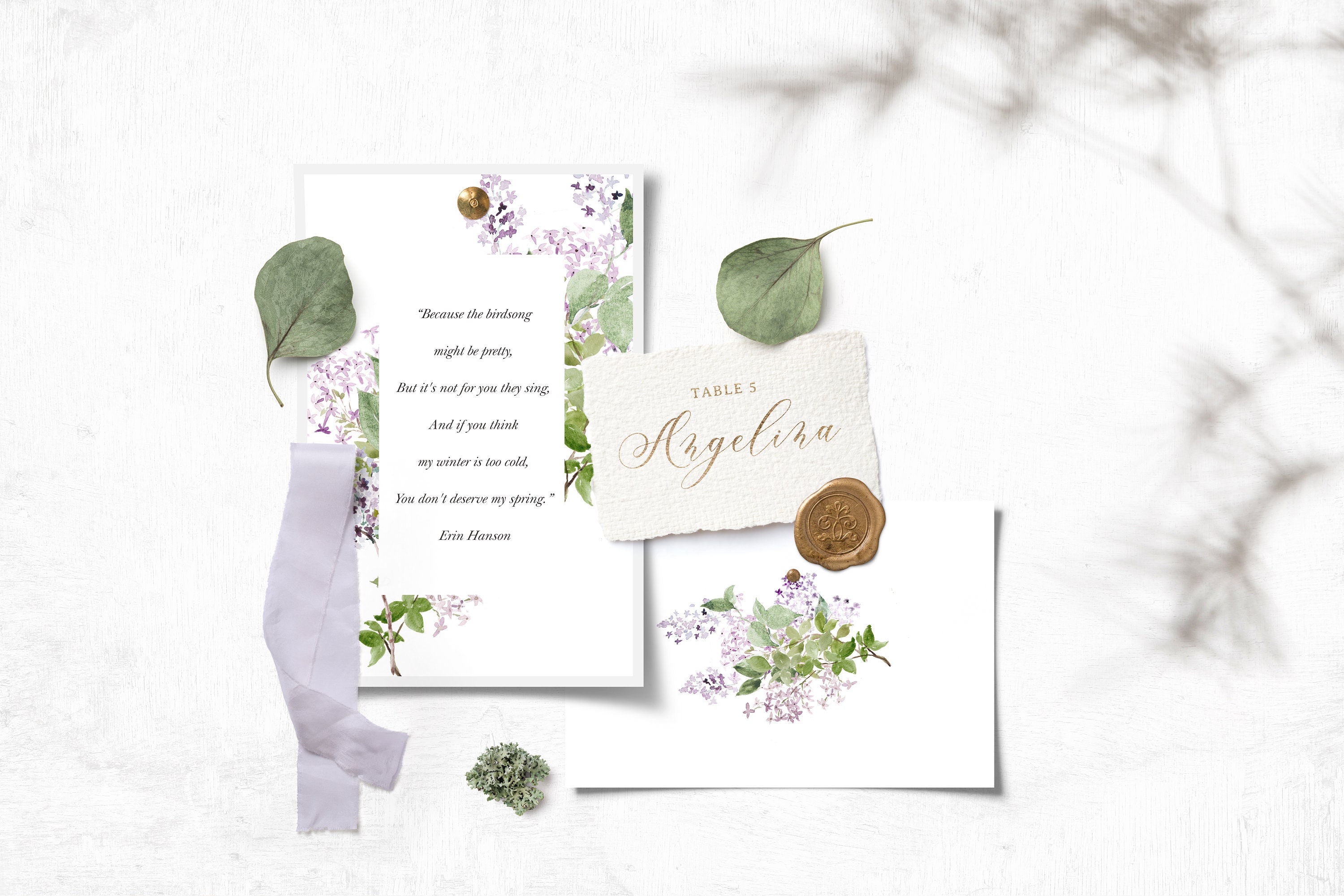 Lilac Watercolor Floral Clipart - Purple Lilac - Spring Flowers ...