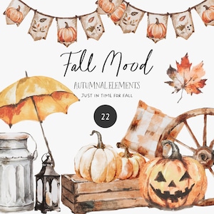 Imágenes Prediseñadas de acuarela de otoño - Imágenes Prediseñadas de otoño - Imágenes Prediseñadas de acuarela - Imágenes Prediseñadas de tarjetas - Imágenes Prediseñadas de pegatinas - Imágenes Prediseñadas de otoño - Imágenes Prediseñadas de Acción de Gracias