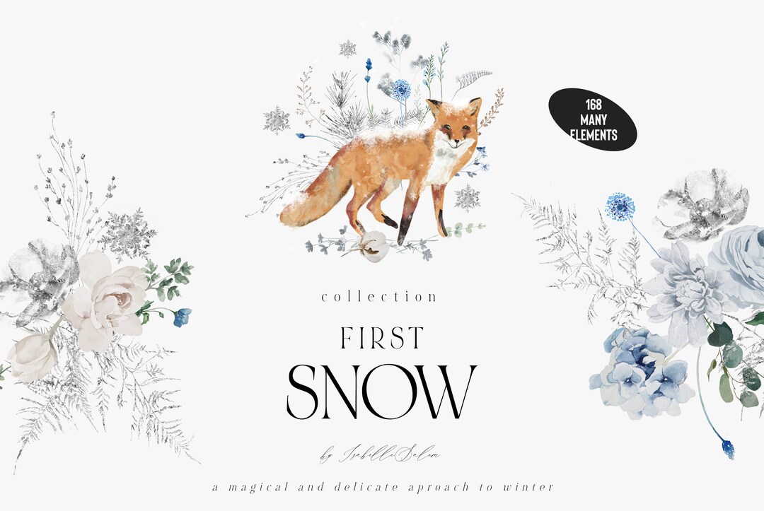 Watercolor Winter Clipart - Christmas Set Clipart - Winter Clipart ...