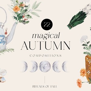 Herbst Kompositionen, Magische Herbst Clipart, Tag der Toten Clipart, Clipart Kompositionen, Clipart, Halloween Clipart, Magische Clipart