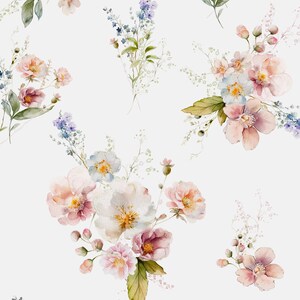 Wild Floral Clipart - Watercolor Wild Flowers - Floral Clipart ...