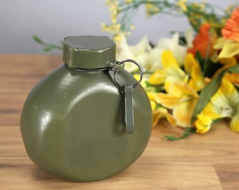 Vintage Hungarian Military Aluminum Flask, Military water flask, Military water bottle