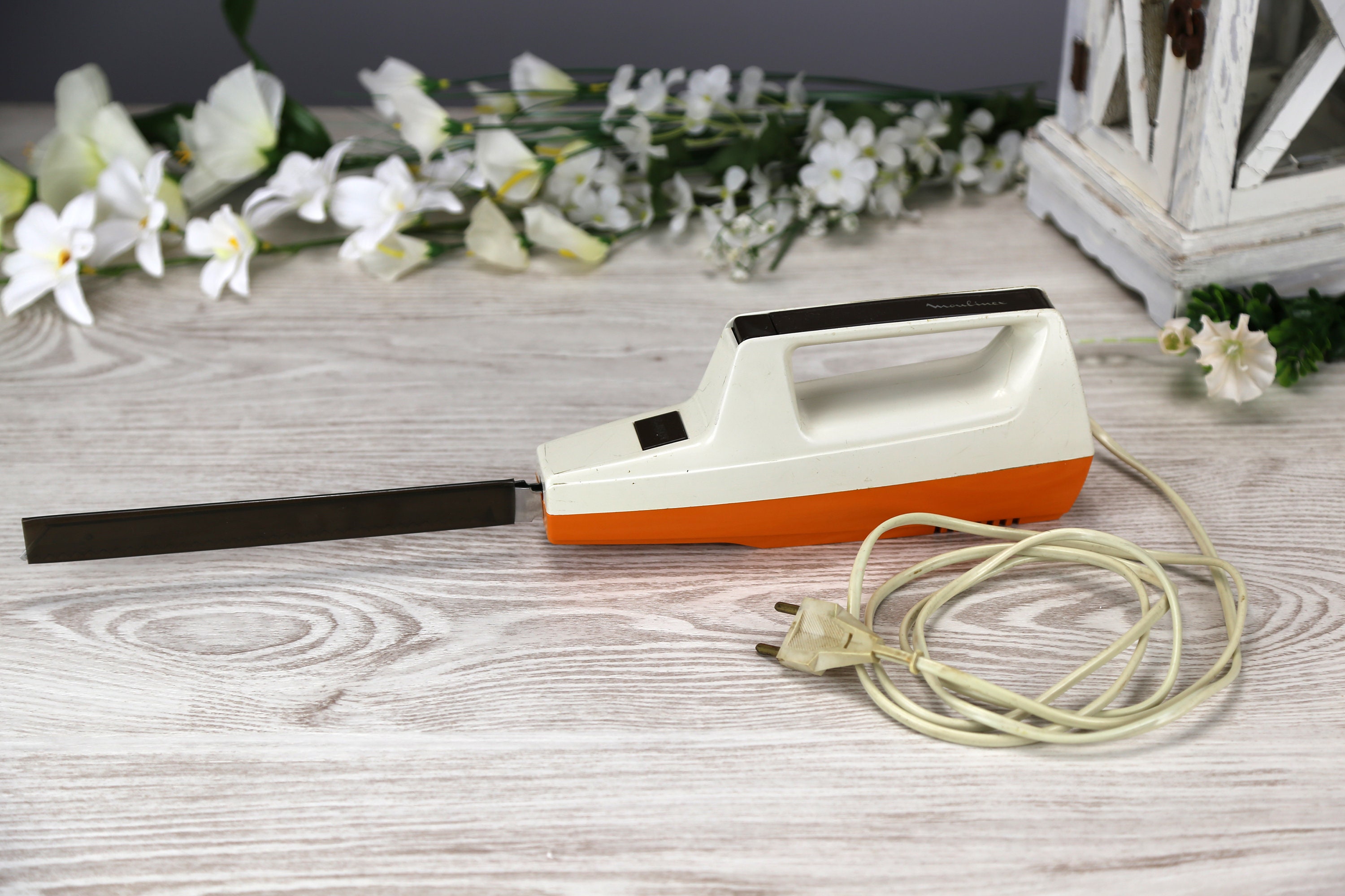 Vintage Moulinex Electric Slicing Knife Meat Carving Gadget, Retro Bread  Knife, Made in France 