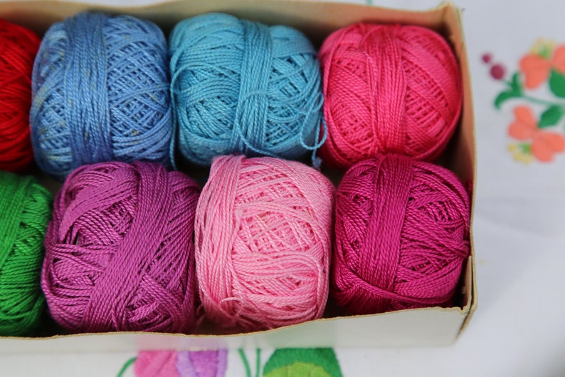 Vintage Merserized Embroidery Cotton Thread Packs /set 5/, Cross Stitch