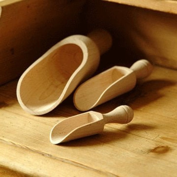 Wooden Scoops Set of 4