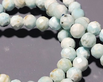 Hemimorphite perles rondes facettes  5 mm - 20 pierres