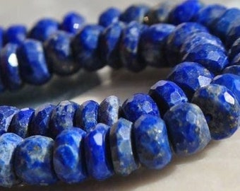 Lapis lazuli naturelle rondelle facettes 7-8 mm - 7 cm