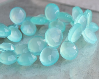 Jade grands Ovales 25x18mm Bleu Turquoise Fil 39cm 14pc env Perles de Pierre