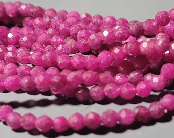Natural faceted pink sapphires 3 mm - 12 cm - 5"