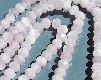 Kunzite pink faceted rondelle bead - 3.5mm - 18 cm - 1/2 strand