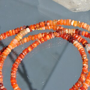 Opale de feu opale perles rondelles fines 4 mm 10 cm image 6