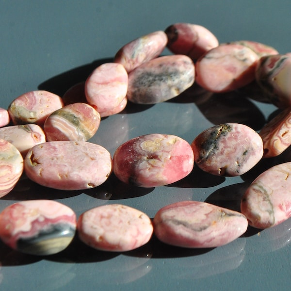 Rhodochrosite naturelle palet plat 10-14 mm - 5 pierres